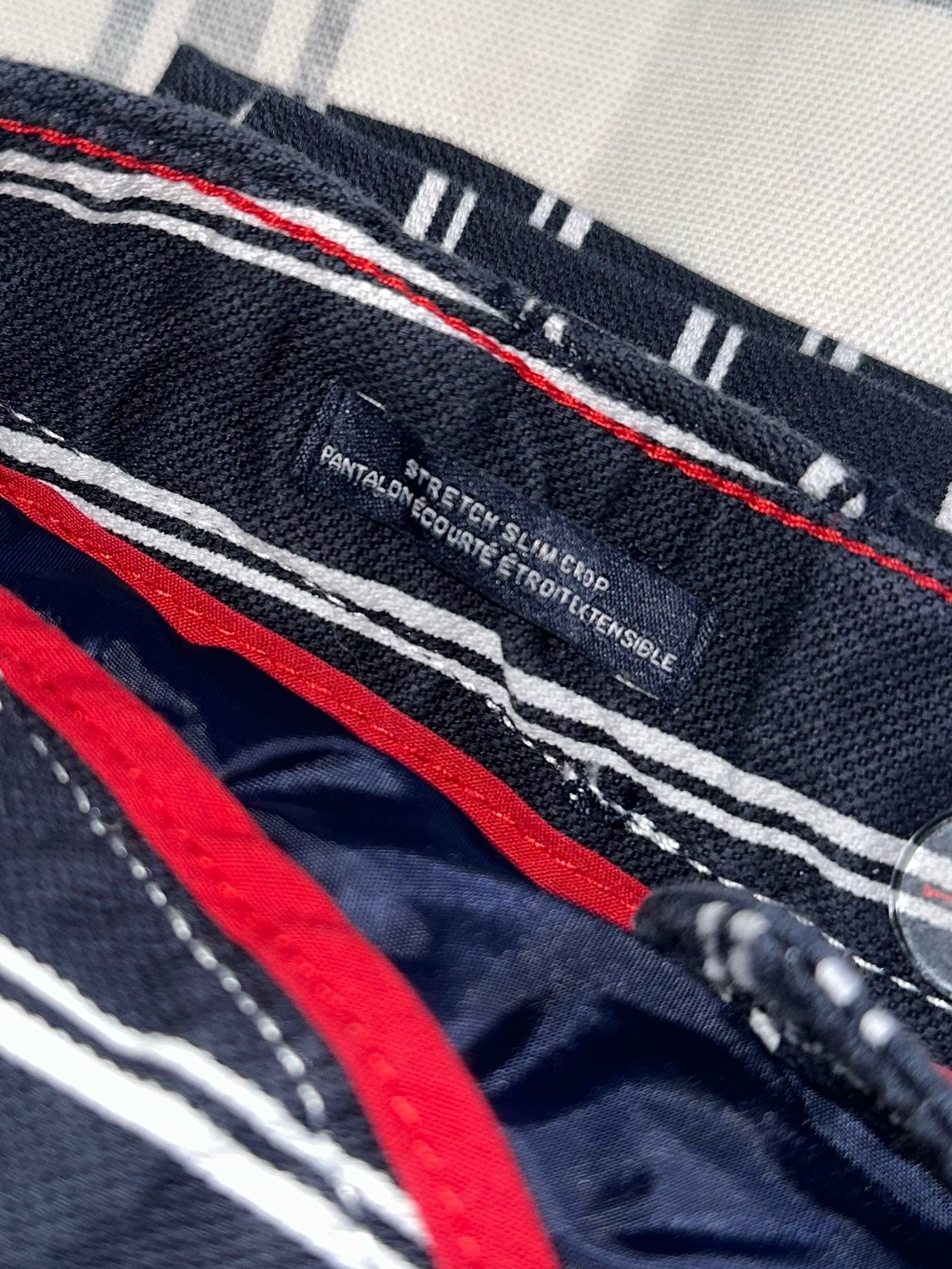 Tommy Hilfiger Navy & White Vertical Stripe Capris - Picture 3 of 7